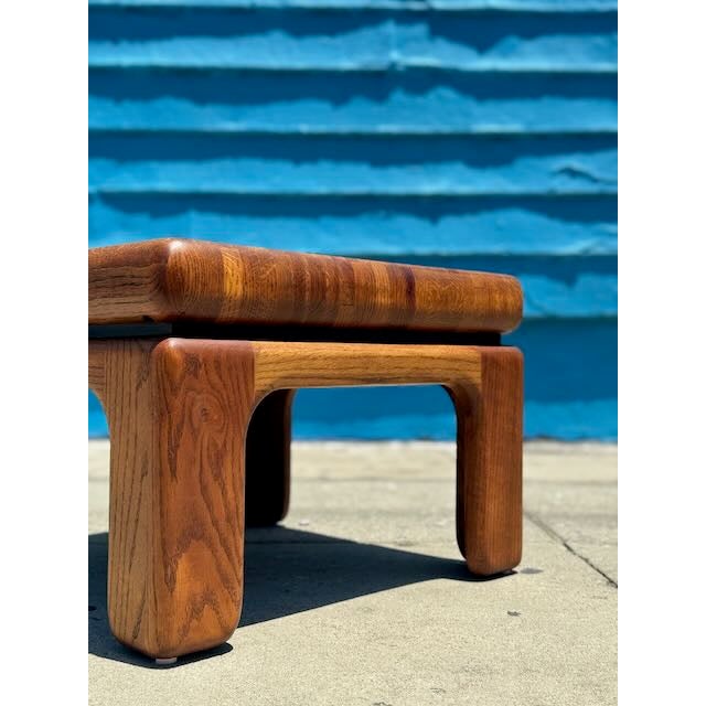 Vintage Solid Oak Coffee Table For Sale In Los Angeles - Image 6 of 6