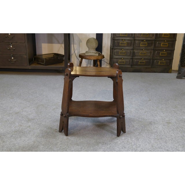 Rustic Side Table in Oak, 1950s, in Very Good conditions. Designed 1950 to 1959