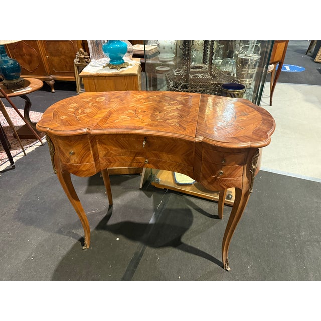Louis XVI Marquetry Dressing Table, 1930s For Sale - Image 6 of 6