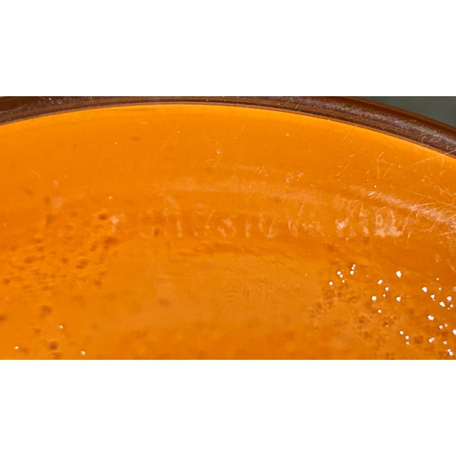 Glass 1930’s Czechoslovakia Art Deco Tango Glass Footed Trumpet Vase For Sale - Image 7 of 7