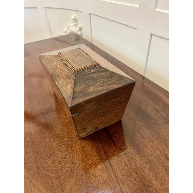 Regency Rosewood Tea Caddy, 1830s For Sale - Image 4 of 10