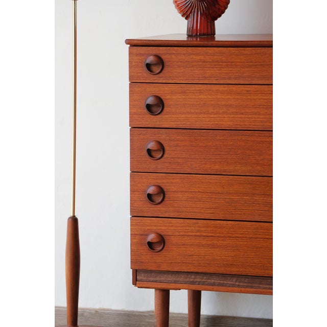 Vintage Scandinavian Teak Chest of Drawers from Avalon, 1960 For Sale - Image 11 of 15