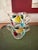 Mid 20 Century Bartlett Collins Gay Fad Creamer and Sugar Bowl Set Hand Painted Glassware For Sale In Chicago - Image 6 of 7