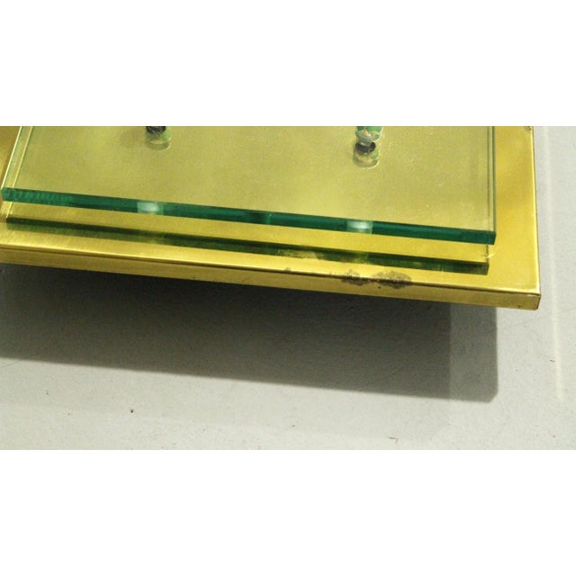 1990s Brass and Glass Ceiling Lamp from Hillebrand Lighting, 1990s For Sale - Image 5 of 6