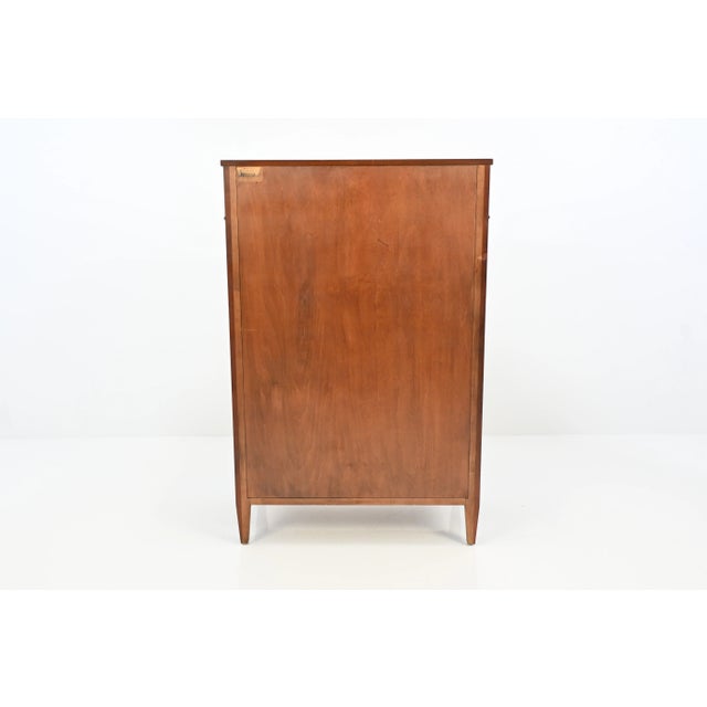 Kindel Furniture Neoclassical Louis XVI Style Cherry 7-Drawer Highboy Dresser For Sale - Image 15 of 16