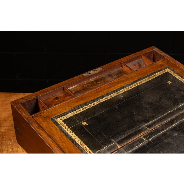Brown Antique English Walnut Folding Lap Desk For Sale - Image 8 of 11