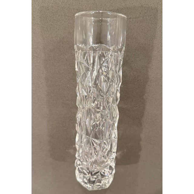 Realism Set of Tiffany Cut Crystal Bud Vases For Sale - Image 3 of 7
