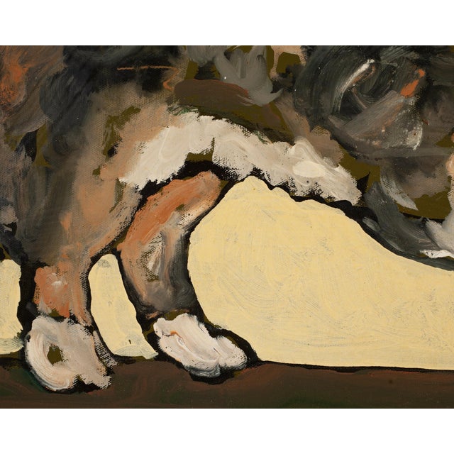 Ira Yeager Corgi Dog Oil on Canvas Folk Art Painting 2005 For Sale - Image 12 of 18