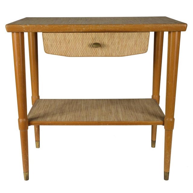Wicker Coffee Table with Magazine Rack, Italy, 1950s For Sale - Image 9 of 9