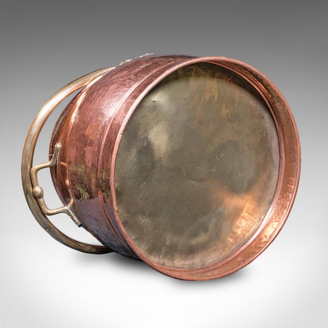 Antique Hand Finished Coal Scuttle, English, Copper, Brass, Fireside, Victorian For Sale - Image 10 of 10