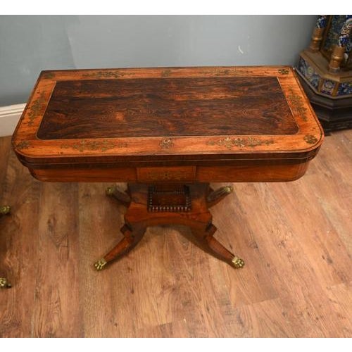 Antique Regency Card Tables, 1810, Set of 2 For Sale - Image 4 of 10