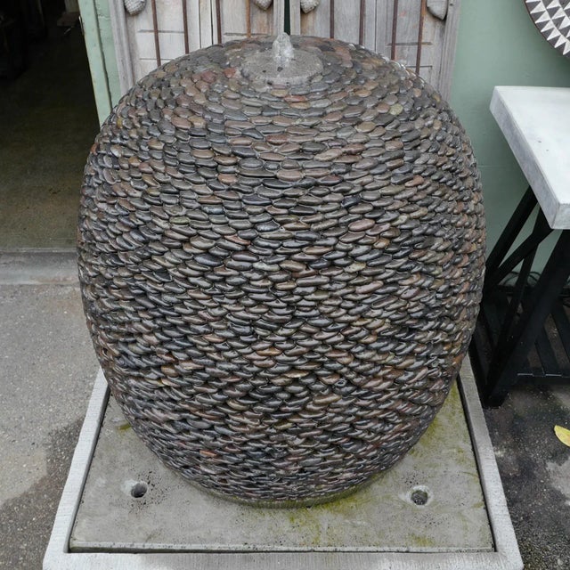 Large Pebble Ball Fountain For Sale - Image 4 of 6