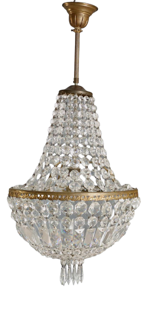 Hot Air Balloon Chandelier in Metal and Glass