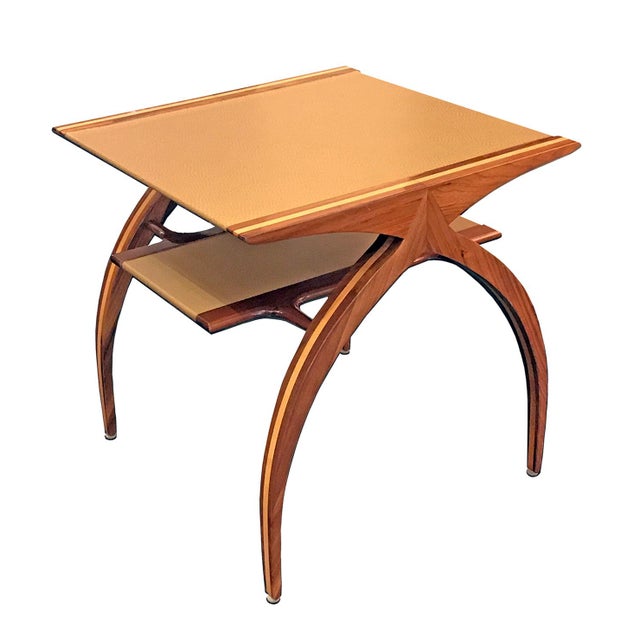 1960s 1960s Mid Century Side Table With Exotic Fruitwood For Sale - Image 5 of 5