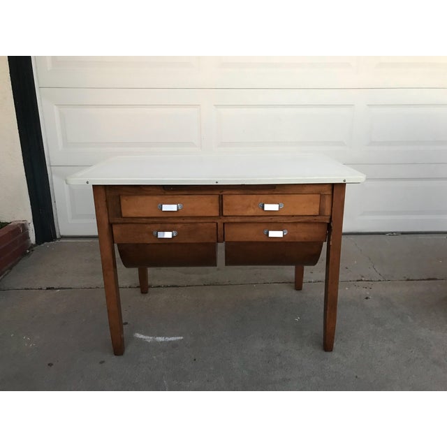 1950s Arts And Crafts Possum Belly Bakers Table