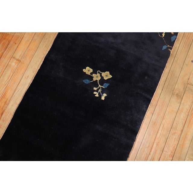 Navy Blue Chinese Blue Peking Runners - A Pair For Sale - Image 8 of 12