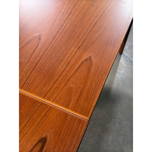 Danish Modern Teak Drop-Leaf Writing Desk With Two Drawers, Denmark, 1960s For Sale - Image 11 of 12