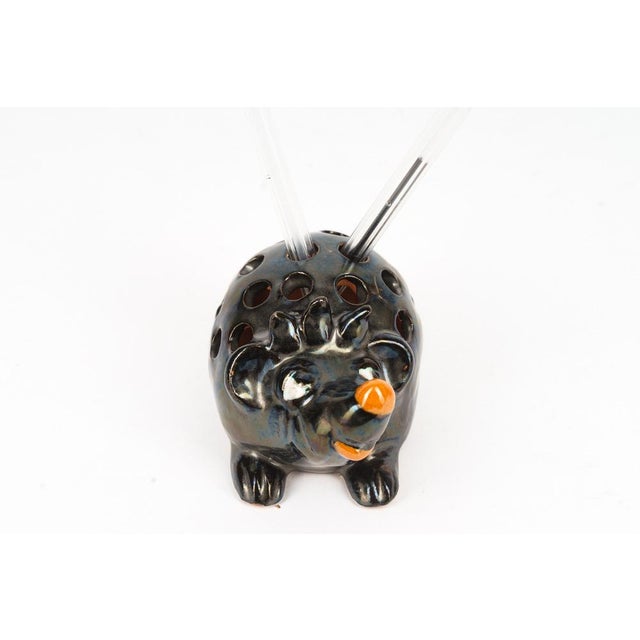Mid-Century Modern Ceramic Hedgehog Pencil Holder from Wittmann, Vienna, Austria, 1960s For Sale - Image 3 of 8
