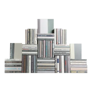Decorative Books - Granite Book Wall - Set of 75 Grey Books