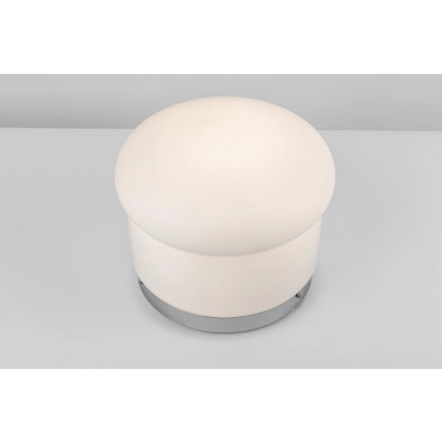 1970s Petite Opal Glass Table Lamp attributed to Peill & Putzler, Germany, 1970s For Sale - Image 5 of 9