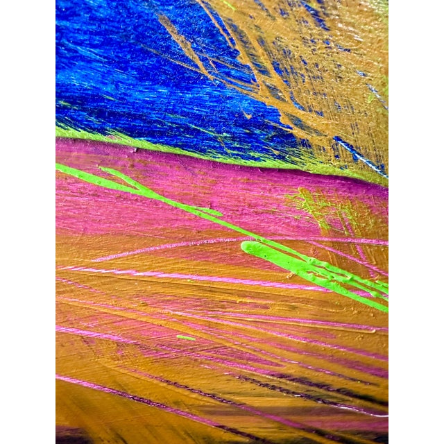 Alexander Liberman, Large Modernist Alexander Liberman Contemporary Mixed Media Painting Svet III, 1984 For Sale - Image 10 of 13