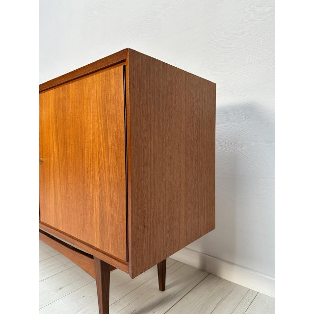 Wood Large Mid-Century Minimalist Teak Sideboard, 1960s For Sale - Image 7 of 16