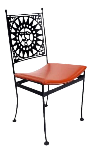 Mid-Century Modern Heavy Steel Sunburst Chair