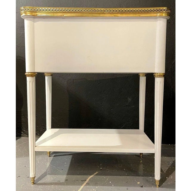 Swedish Neoclassical Open Nightstands or End Tables Manner Jansen - a Pair For Sale - Image 11 of 13