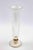 Midcentury Glass Vase with Gold Overlays realized in the mid-20th Century. Signed with acid on the base. Excellent condition.