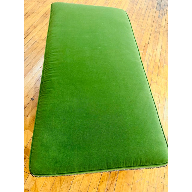 1960s Vintage Brass Bench With New Upholstery For Sale - Image 5 of 10