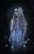 Luminous by Sara Scribner | Oil on Aluminum Portrait of a woman with butterflies in a dark setting For Sale