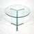 This elegant design by Leon Rosen for Pace has a base of glass, three .75" sheets held together by two chrome connectors,...
