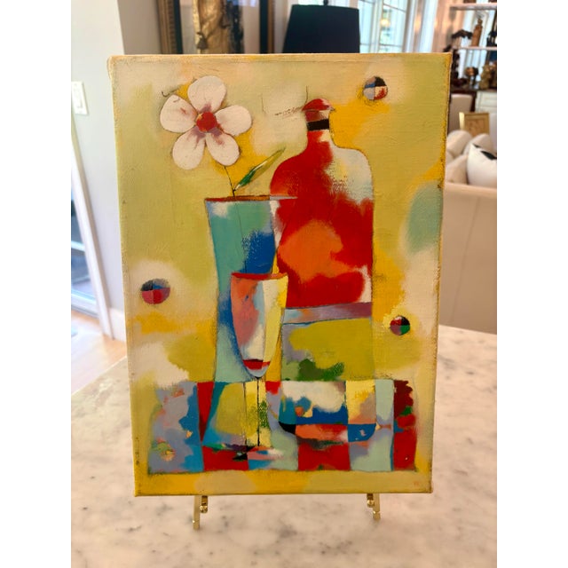 An exceptional original oil on canvas signed in Cyrillic “Лиховид” (Likhovid) and dated 2003, this captivating modernist...