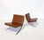 Animal Skin Set of Brown Leather Barcelona Chairs by Mies Van Der Rohe for Knoll, 1970 For Sale - Image 7 of 9