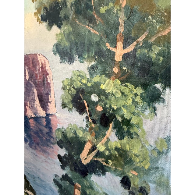 Mid 20th Century "Capri" Original Landscape, Ilio Giannaccini, Italy For Sale - Image 4 of 10