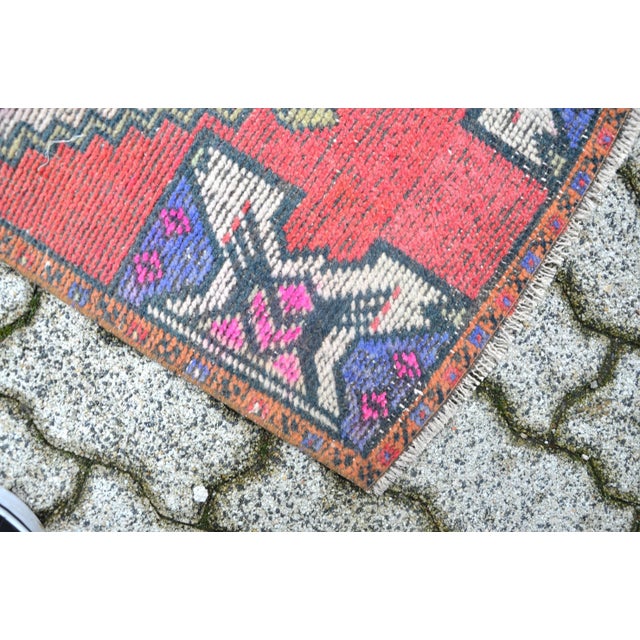 1960s Vintage Turkish Oushak Rug For Sale - Image 4 of 6