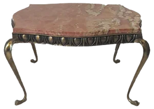 Mid-Century Brass and Marble Coffee Table