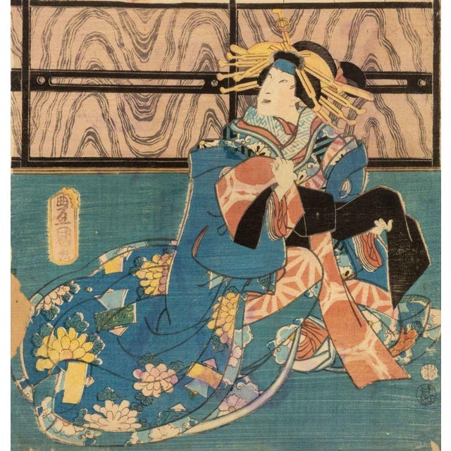 Utagawa Kunisada Attributed Kabuki Actor Woodblocks, 2 For Sale - Image 10 of 14