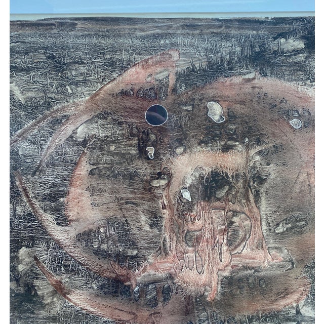 Mid-Century Abstract Ink Painting by Jyoti Swaroop For Sale - Image 4 of 5