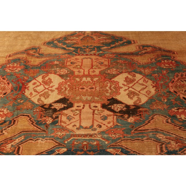 Gold Nazmiyal Collection Antique Persian Bakshaish Rug For Sale - Image 8 of 14