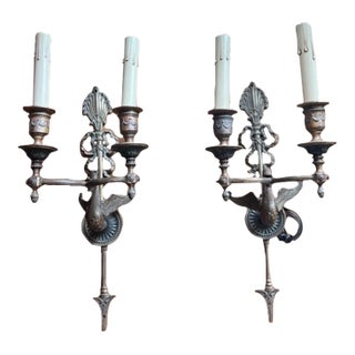 Pair of Early 20th Century Empire Sconces For Sale