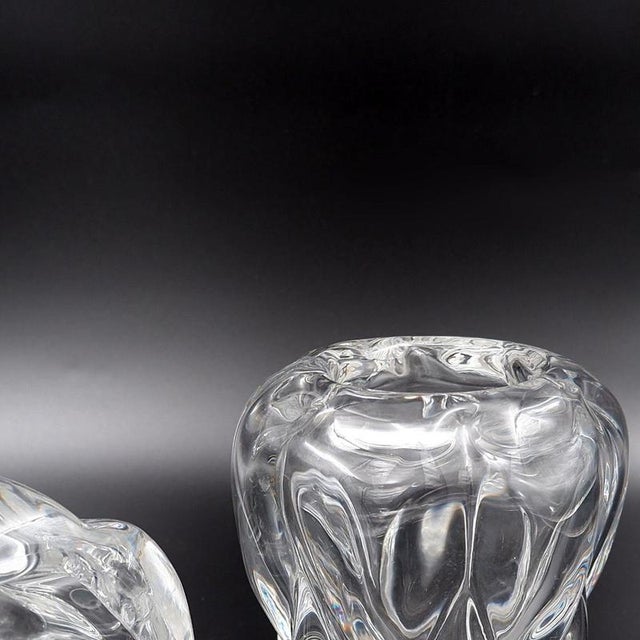 Clear Crystal Vases by Antonio & Guido Bon for Val St Lambert - 1960s, Set of x For Sale - Image 8 of 10