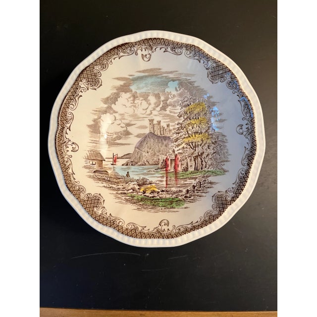 4 cereal bowls with Shakespeare’s Sonnets pattern by Kensington Ironstone. Made in England. Height of 1.75” and a diameter...