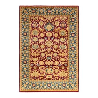 Mogul, One-of-a-Kind Hand-Knotted Area Rug in Red, 6' 1" x 8' 10" For Sale