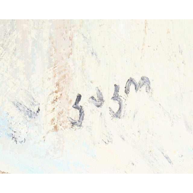 Textile Signed Abstract Portrait Oil on Canvas Painting by Kako Topouria For Sale - Image 7 of 10