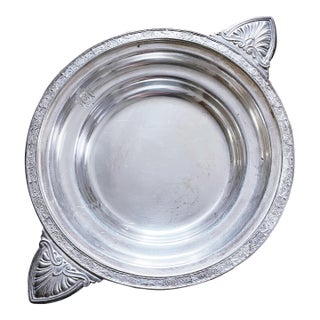 Antique Hotel Silver Wine Coaster From Jonathan Club Los Angeles For Sale