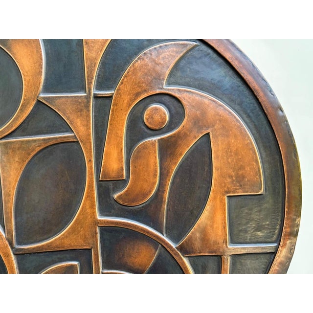 Metal Circular Geometric Abstract Metal Wall Relief For Sale - Image 7 of 18