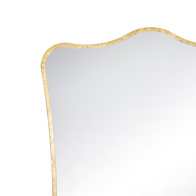With radiant gold edging that exudes an air of timeless splendor, our Lyrical Mirror adds a regal touch and natural allure...