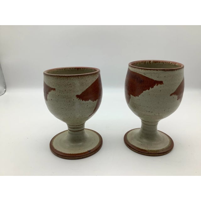 Mid-Century Signed Stoneware Vase and Two Mugs - 3 Piece Set For Sale - Image 10 of 13