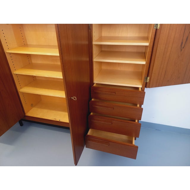 Vintage Scandinavian Sideboard in Teak and Black Metal, 1960s For Sale - Image 16 of 18